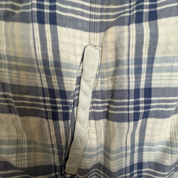 Scotch & Soda Mens Brushed cotton flannel Shirt w/ Leather detail front pockets - Picture 3 of 5